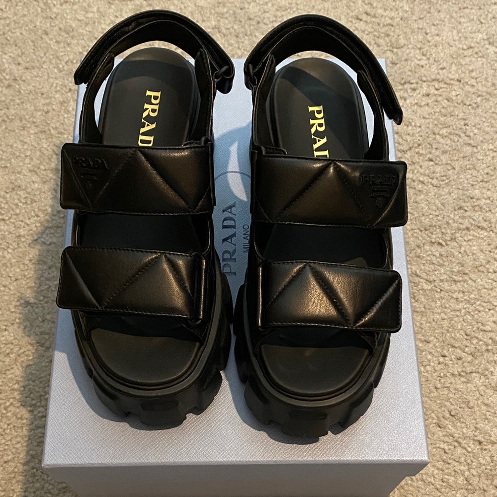 Prada monolith quilted leather nappa sandal-GORGEOUS!!!